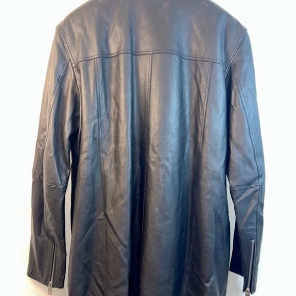 DIESEL Smooth Lambskin L-Ader Black Leather Jacket, Size XL - Picture 10 of 16